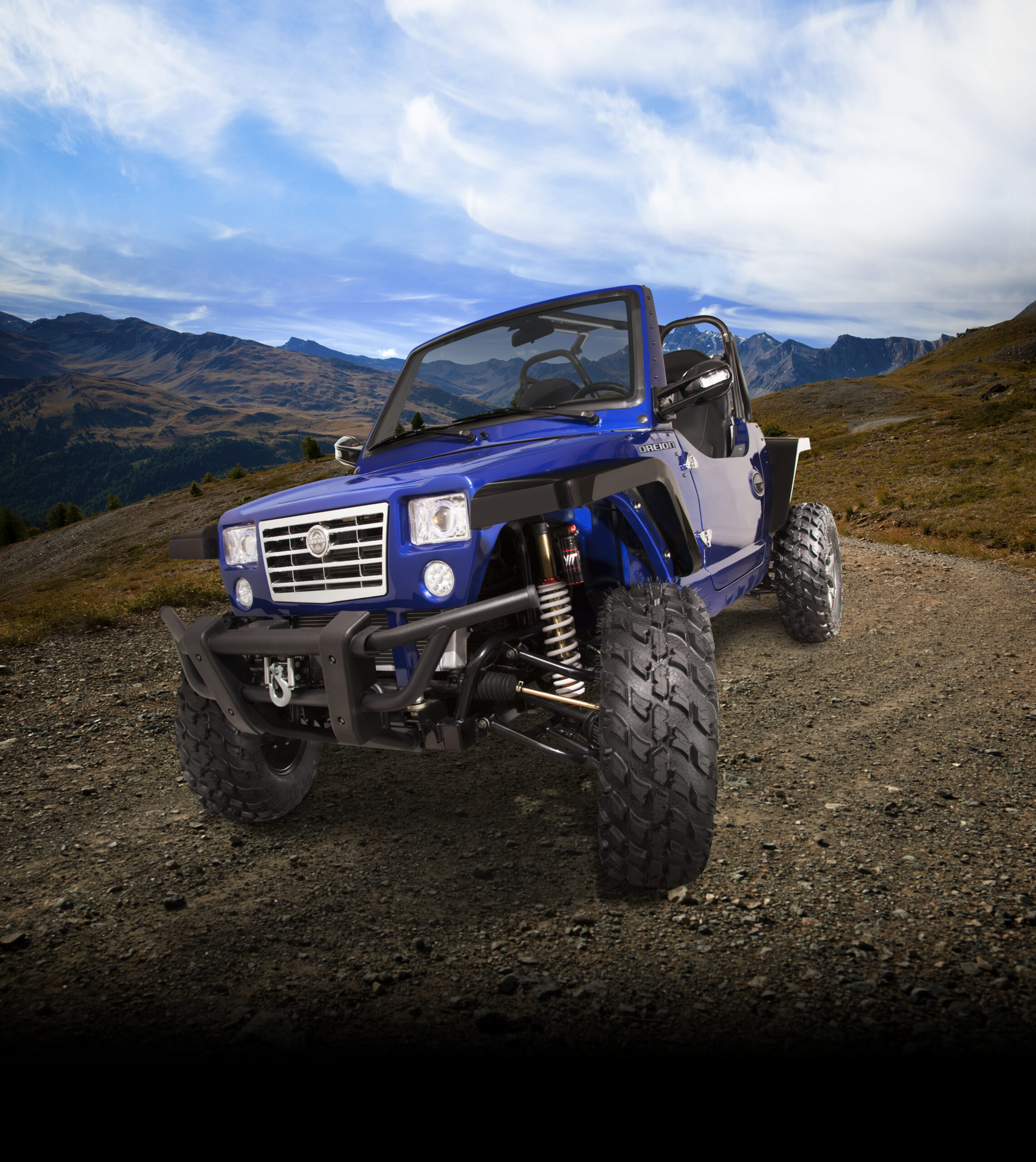 Blue Oreion Reeper Sport on a mountain road