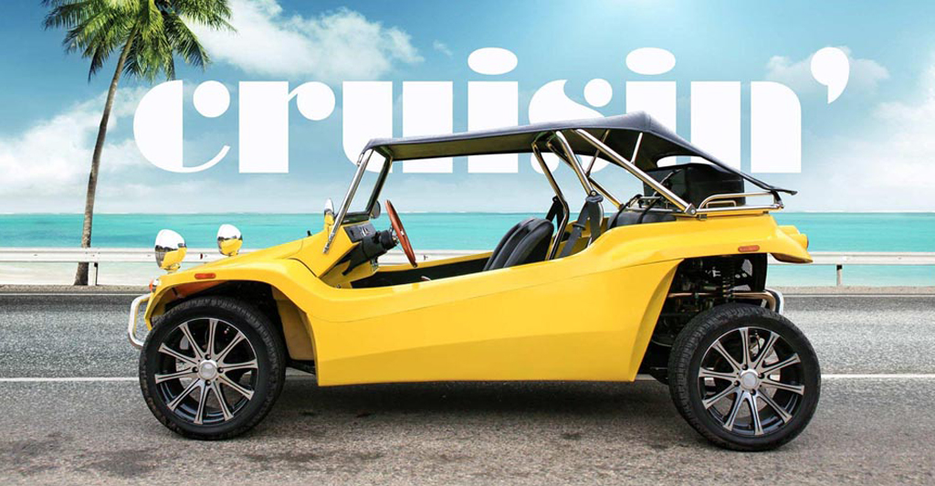 Oreion Beach Buggy in a tropical coastal setting