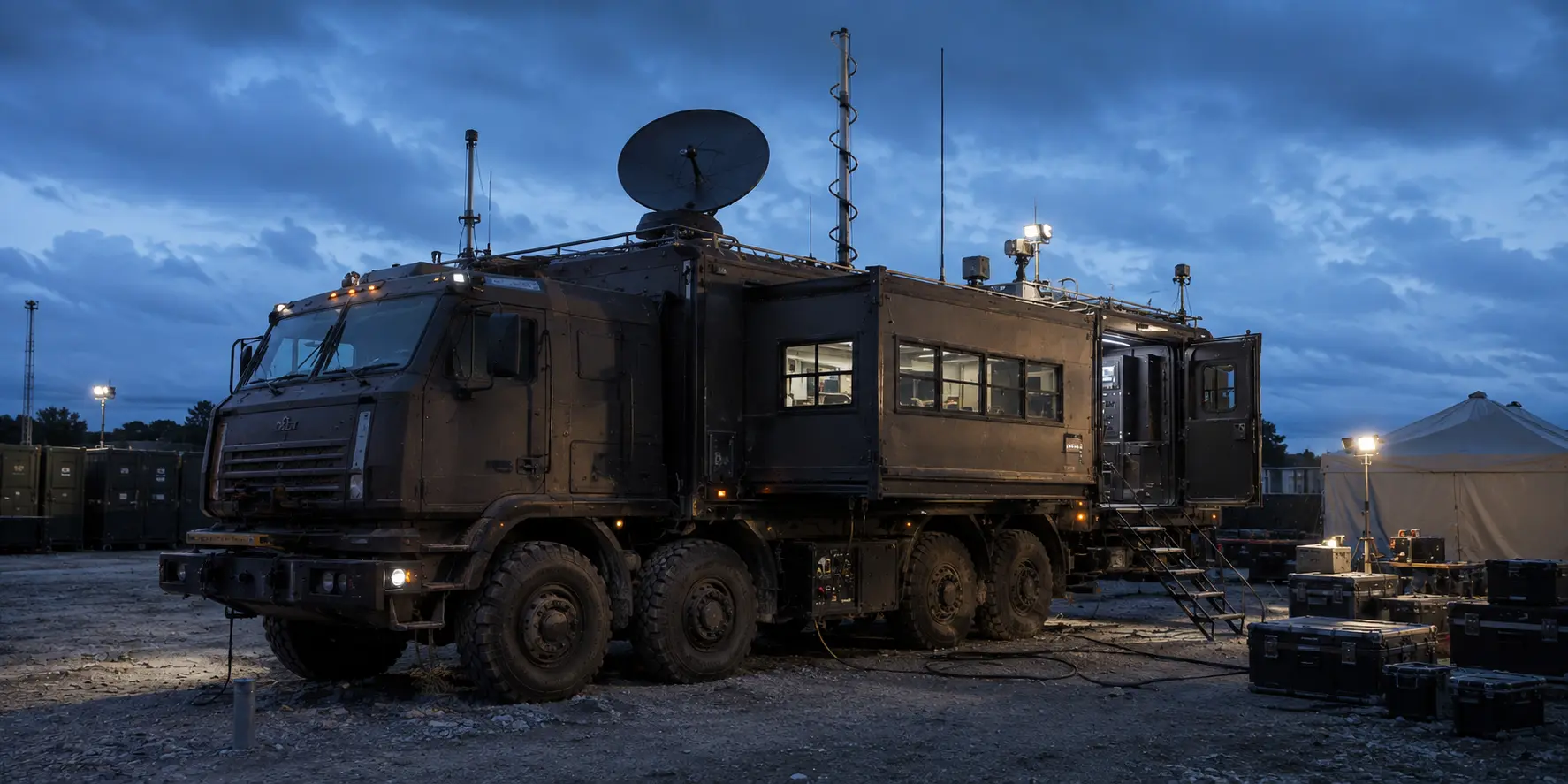 Mobile command and communications vehicle engineered for mission requirements