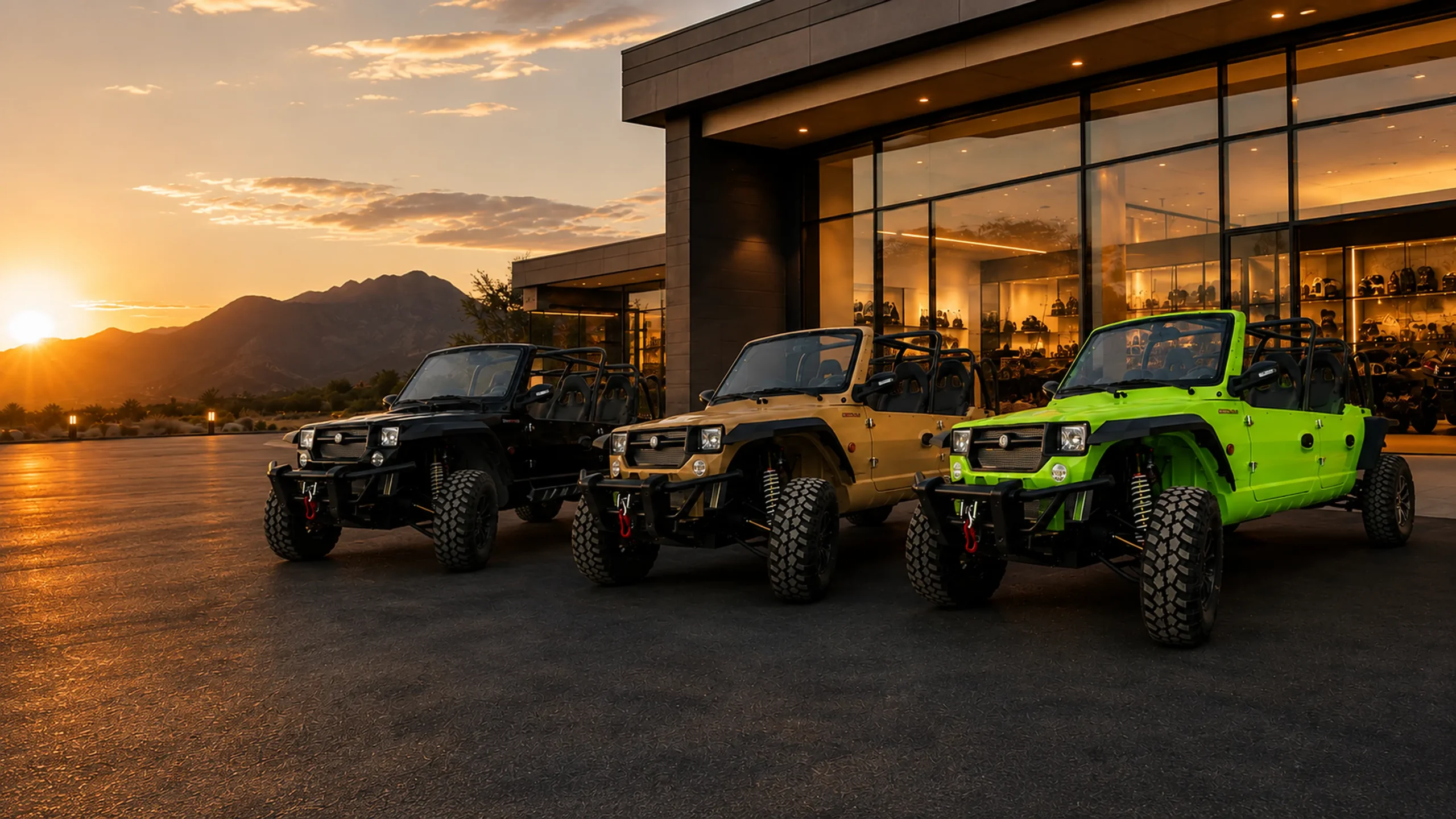Oreion Reepers displayed outside the dealership