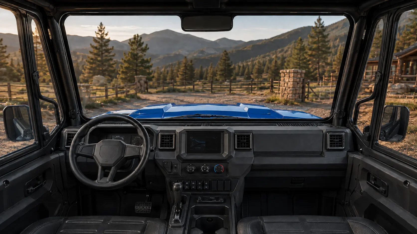 Concept visualization of the Oreion Trailwarden 1000 enclosed interior with optional heating and air-conditioning controls