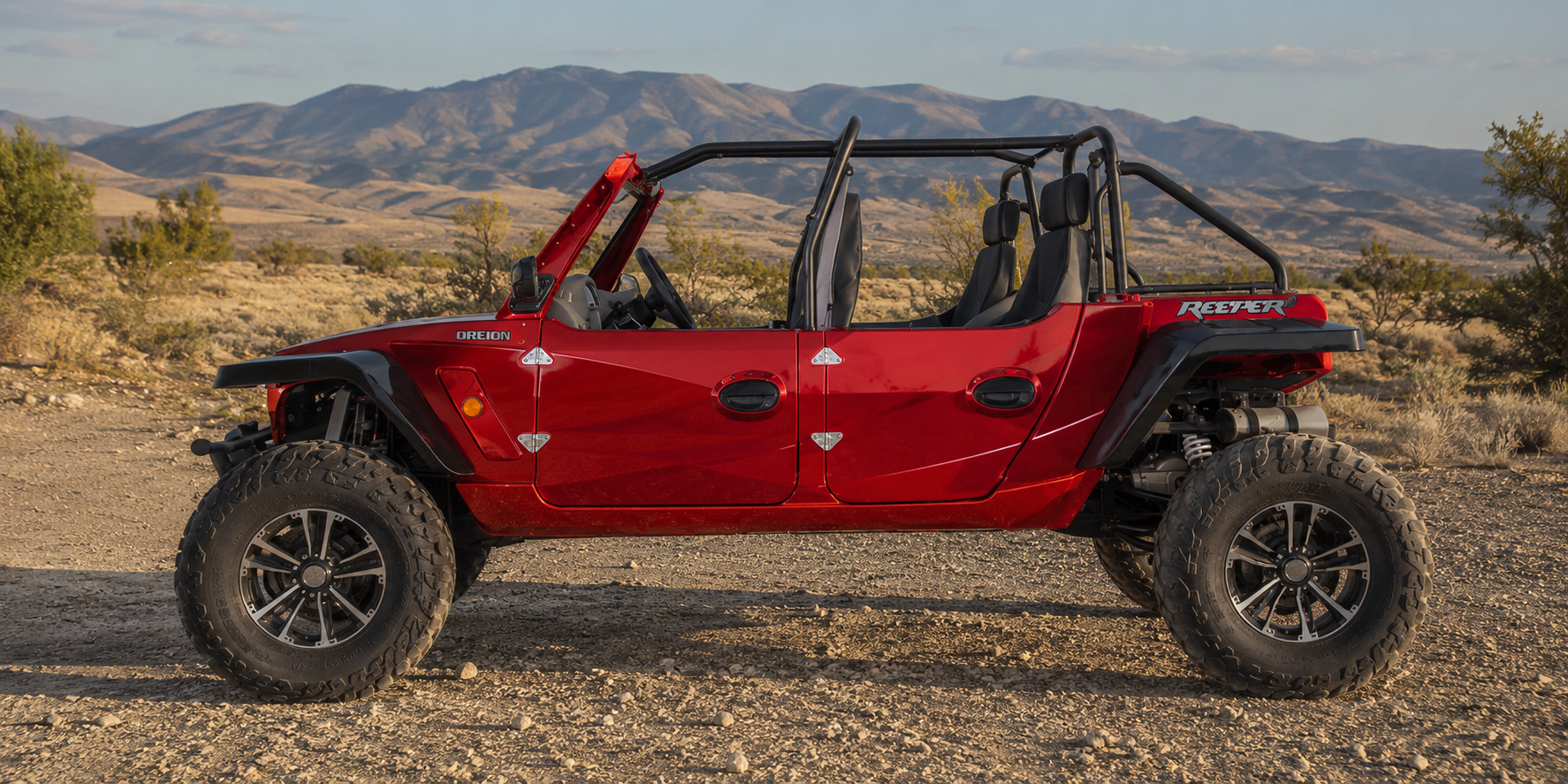 Oreion four-seat UTV representing a complete vehicle manufacturing program